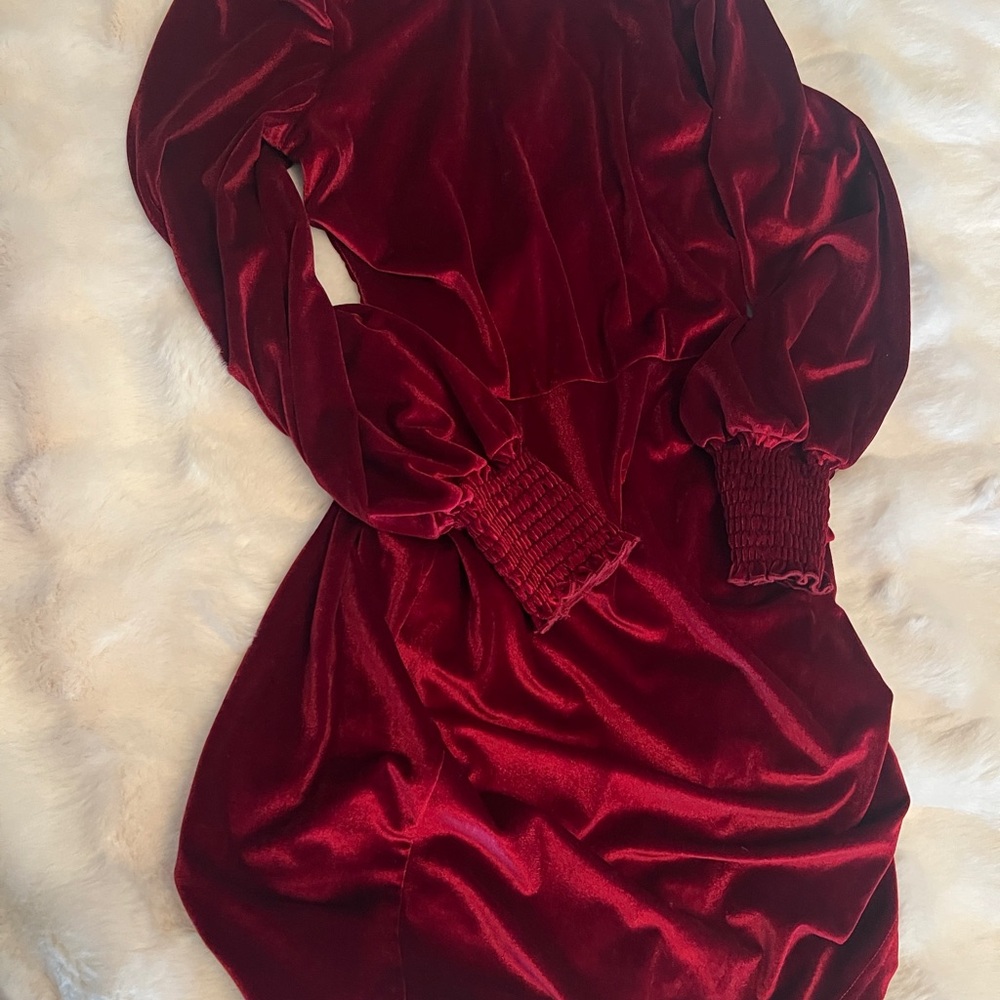 Red velvet holiday dress
